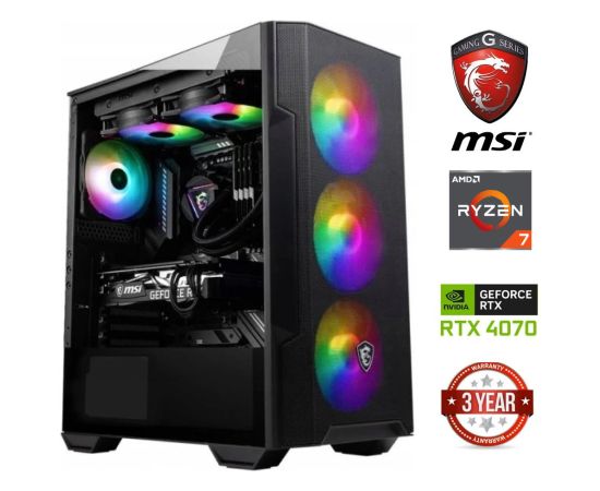 MDD Ryzen 7 5700g 32GB 512GB SSD NVME 2TB HDD RTX 4070 NoOs
