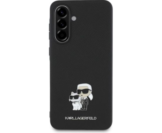 Karl Lagerfeld PU Saffiano Metal Karl and Choupette Case Чехол для Samsung Galaxy A36 5G