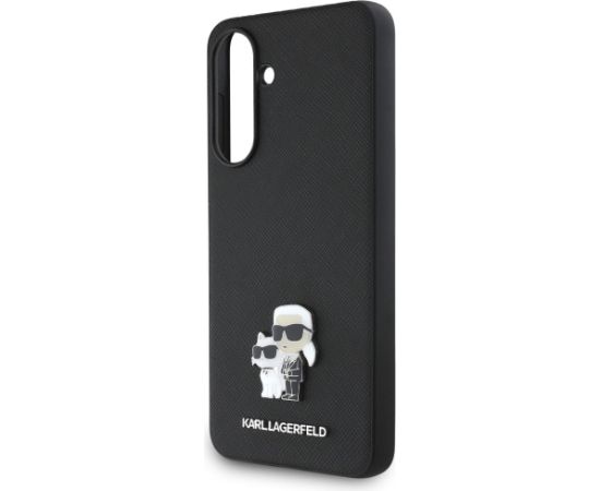 Karl Lagerfeld PU Saffiano Metal Karl and Choupette Case Чехол для Samsung Galaxy A36 5G