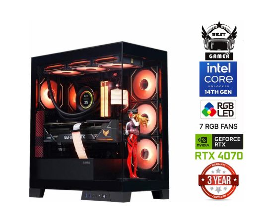 MDD Core i7-14700F 64GB 512GB SSD 2TB HDD RTX 4070 12GB NoOS