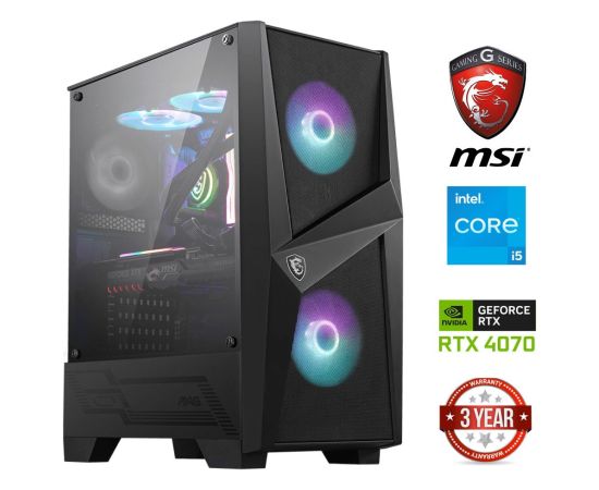 MDD Core i5-13400F 32GB 1TB NVME 1TB HDD RTX 4070 NoOs