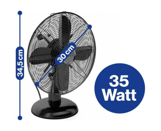 Pedestal fan Proficare, black steel