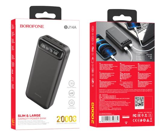 External battery Power Bank Borofone BJ14A 2xUSB 20000mAh black