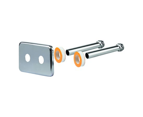 Carlo Poletti dubultais sienas pieslēgkomplekts 1/2`, d16, L-120mm (int.40mm), melns matēts