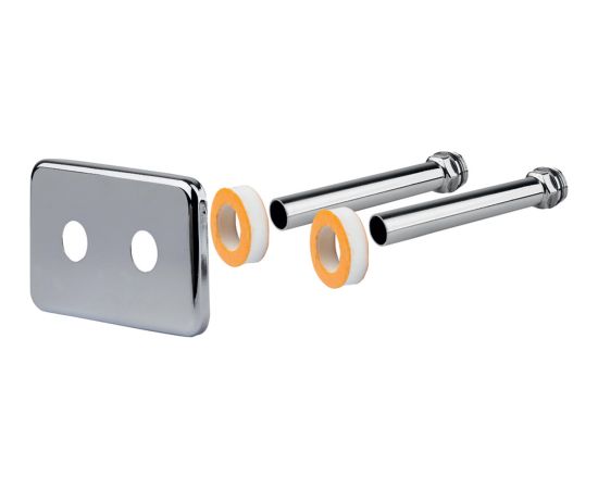 Carlo Poletti dubultais sienas pieslēgkomplekts 1/2`, d16, L-120mm, (int.50 mm)  matēts melns