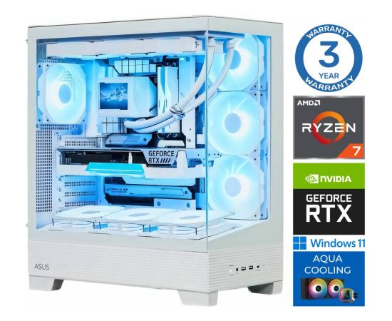 INTOP AQUA Ryzen 7 7700X 64GB DDR5 1TB SSD M.2 NVME+2TB RTX4060Ti 8GB WIN11Pro