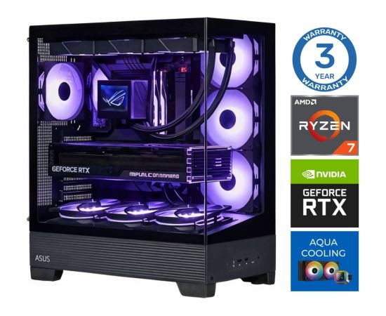 INTOP AQUA Ryzen 7 7700X 16GB DDR5 1TB SSD M.2 NVME RTX5070 12GB no-OS