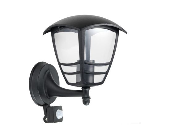 Sensorlampa TEVIO KG E27 melna IP54