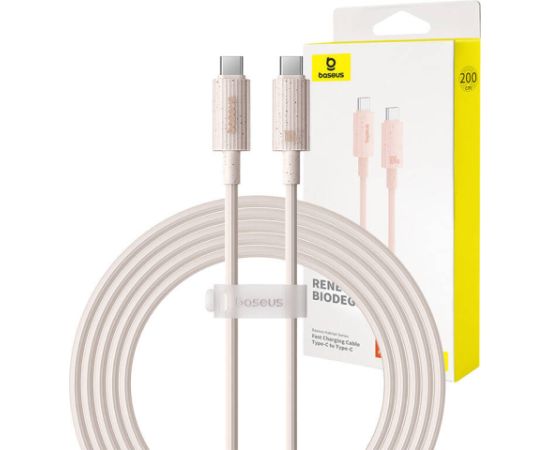 Fast Charging cable Baseus USB-C to USB-C Habitat Series 2m 100W (pink)