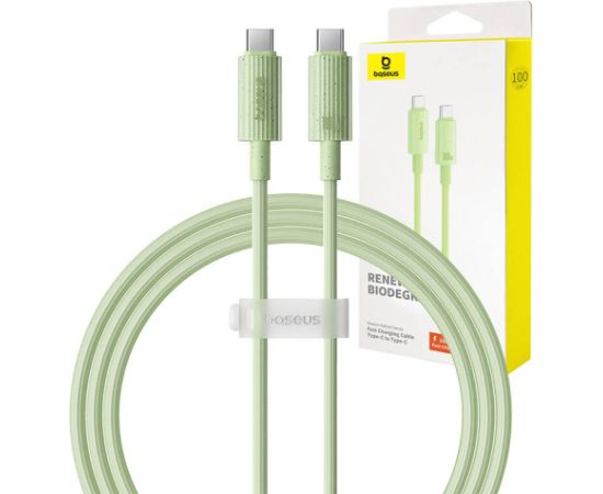 Fast Charging cable Baseus USB-C to USB-C Habitat Series 1m 100W (green)