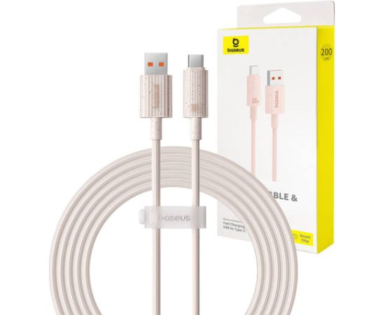 Fast Charging cable Baseus USB to USB-C Habitat Series 2m 100W (pink)