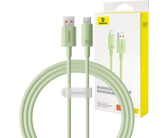 Fast Charging cable Baseus USB to USB-C Habitat Series 1m 100W (green)