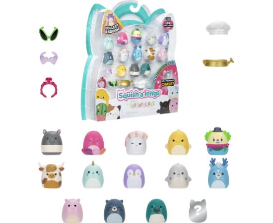 SQUISHMALLOWS SQUISH-A-LONGS Комплект фигурок, 14 шт, 2,5 см