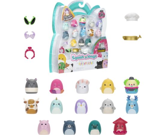 SQUISHMALLOWS SQUISH-A-LONGS Комплект фигурок, 14 шт, 2,5 см
