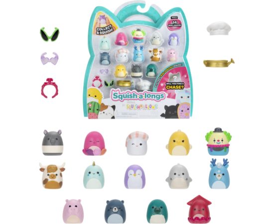 SQUISHMALLOWS SQUISH-A-LONGS Комплект фигурок, 14 шт, 2,5 см