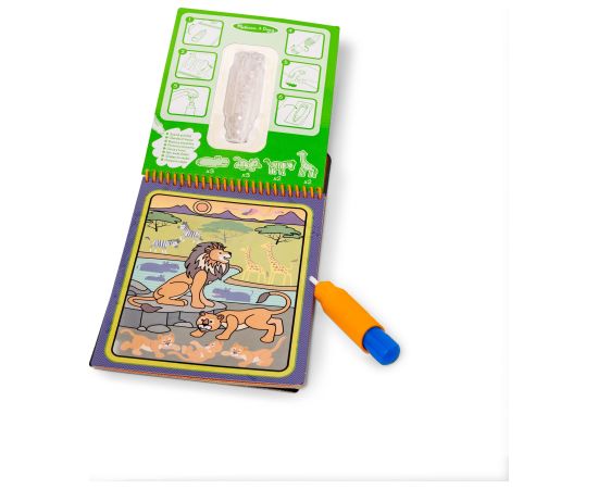 MELISSA & DOUG Ūdens krāsojamā grāmata Water Wow! – Safari