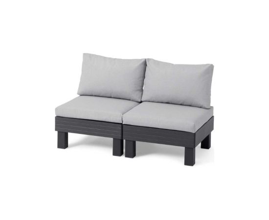 Keter Dārza dīvāns divvietīgs Elements 2 Seater pelēks/gaiši pelēks