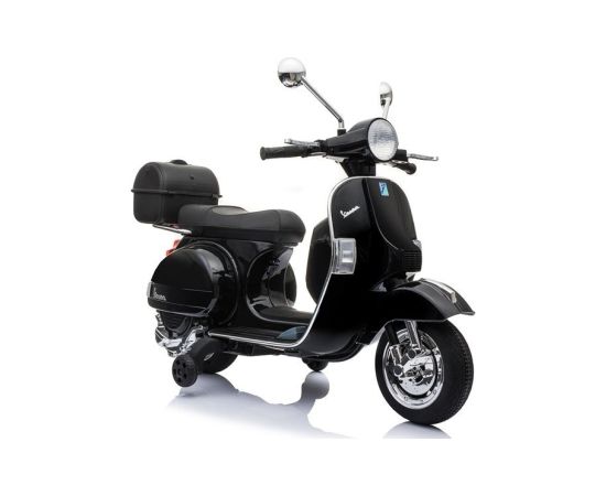 Lean Cars Vespa Scooter Electric Ride On Motorcycle - Black