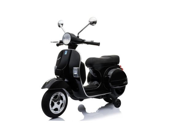 Lean Cars Vespa Scooter Electric Ride On Motorcycle - Black
