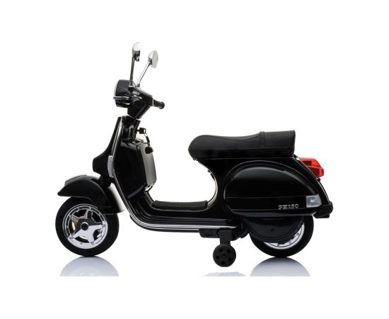 Lean Cars Vespa Scooter Electric Ride On Motorcycle - Black