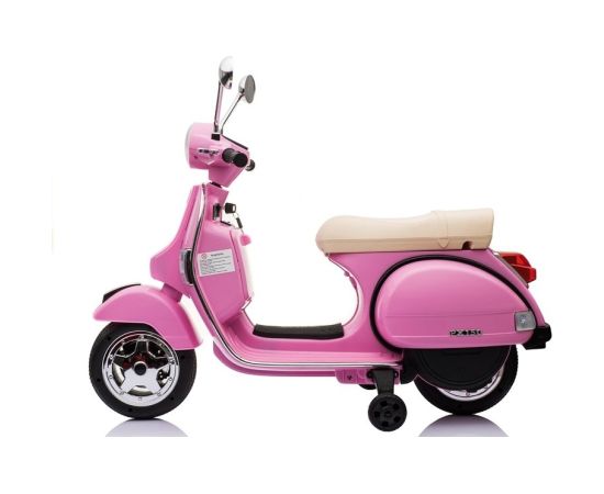 Lean Cars Vespa Scooter Electric Ride On Motorcycle - Pink