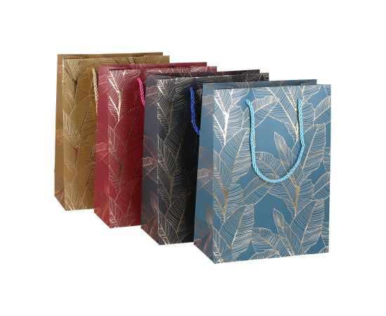 Gift bag LEAF L, 31x40x12cm, mix