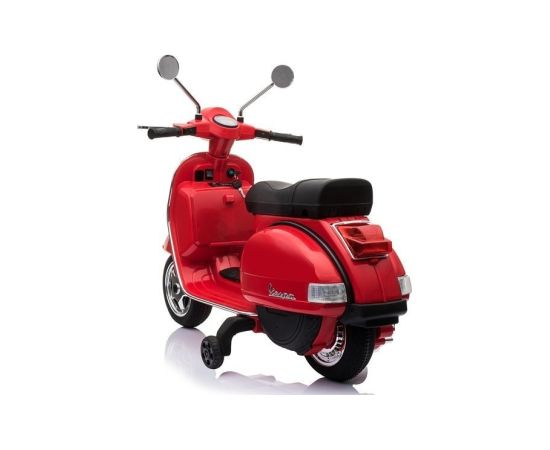 Lean Cars Vespa Scooter Electric Ride On Motorcycle - Red