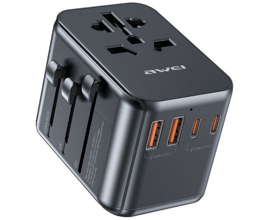 Универсальное зарядное устройство для путешествий Awei C-39 35W GaN 2xUSB-A/3xUSB-C черный