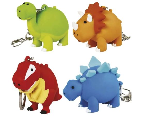 Emos LED lukturītis / atslēgu piekariņš, dinozauri ar skaņu, 3× LR54 24 gab.
