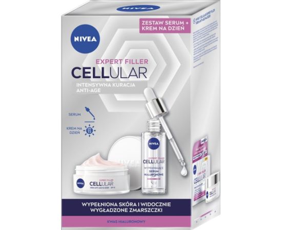 Nivea Zestaw Duo Expert Filler Krem na dzień + serum