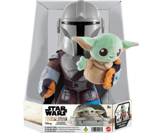 Mattel Pluszaki z funkcją Star Wars Klan dwóch Grogu i Mandalorianin