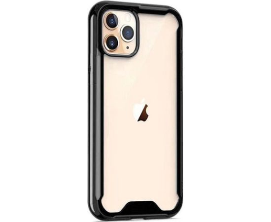 Mocco Acrylic Air Case Aizmugurējais Silikona Apvalks Priekš Apple iPhone 11 Pro Caurspīdīgs-Melns