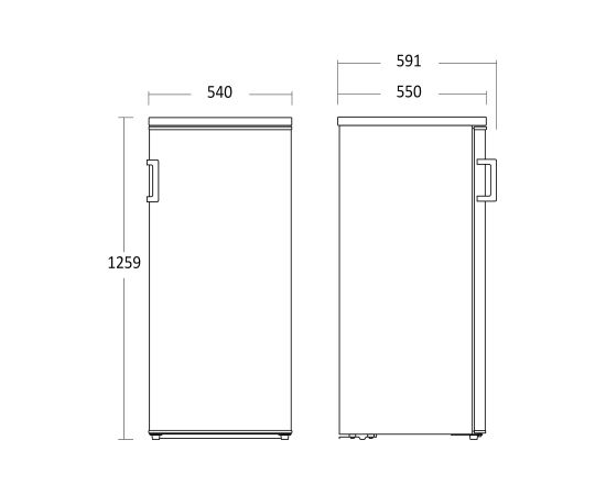 Upright freezer Scandomestic