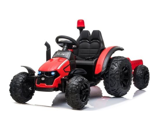 Lean Cars Electric Ride On Tractor HZB-200 with Trailer Red