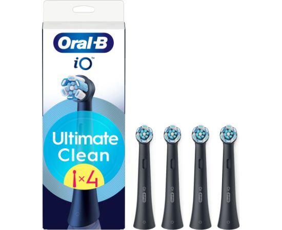 Braun iO RB CBF-4-1 Oral-B UltimateClean zobu birstes uzgaļi, melni, 4gab