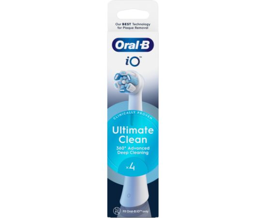 Braun iO RB CWF-4 Oral-B UltimateClean zobu birstes uzgaļi, balti, 4gab