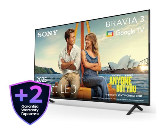Sony 55" BRAVIA 3 Direct LED Google TV televizors (2025)