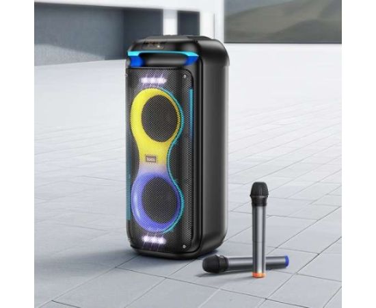 Bezvadu skaļrunis HOCO bluetooth + 2 x  mikrofoni HA13 Pro