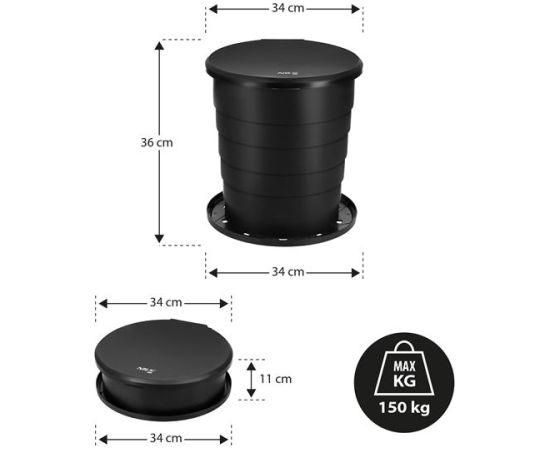 Saliekama kempinga tualete NC0024 PORTABLE FOLDING TRAVEL TOILET NILS CAMP