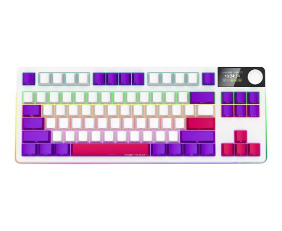 LORGAR KBP70TKLW, Wireless TKL Mechanical Gaming Keyboard Pro, White, EN layout