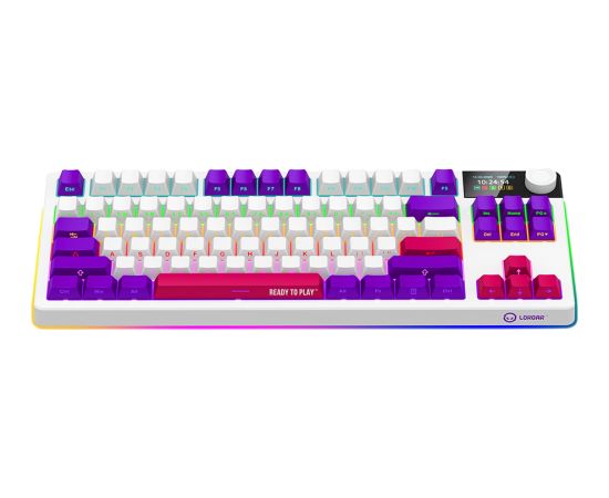 LORGAR KBP70TKLW, Wireless TKL Mechanical Gaming Keyboard Pro, White, EN layout