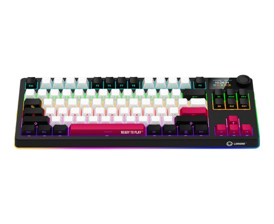 LORGAR KBP70TKLW, Wireless TKL Mechanical Gaming Keyboard Pro, Black/red, EN layout