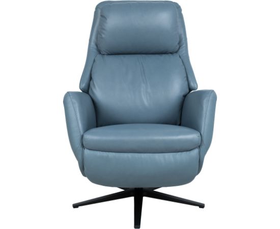 Recline armchair DAMIANO with electric mechanism, blue leather