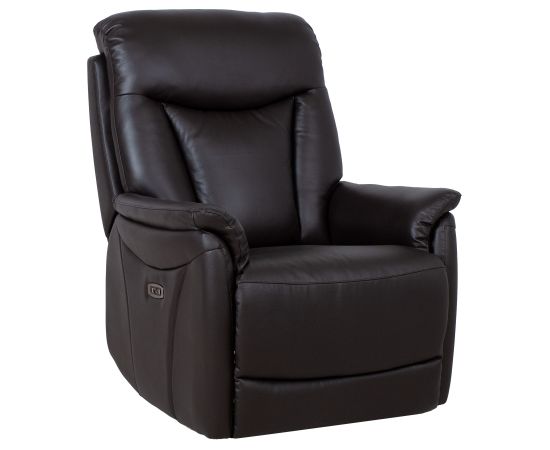 Recline armchair BALDWIN with electric lift mechanism, brown leather