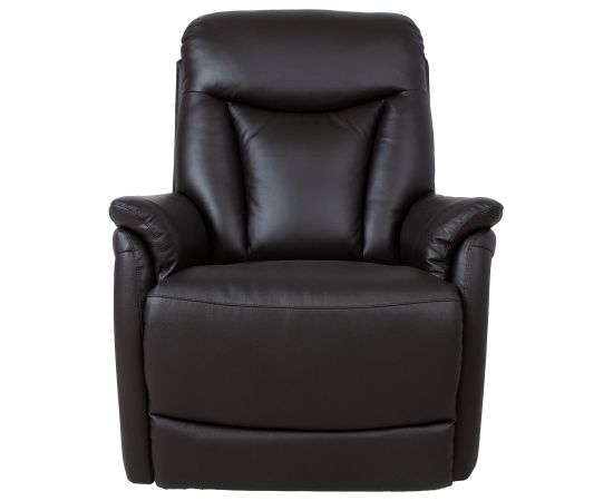 Recline armchair BALDWIN with electric lift mechanism, brown leather