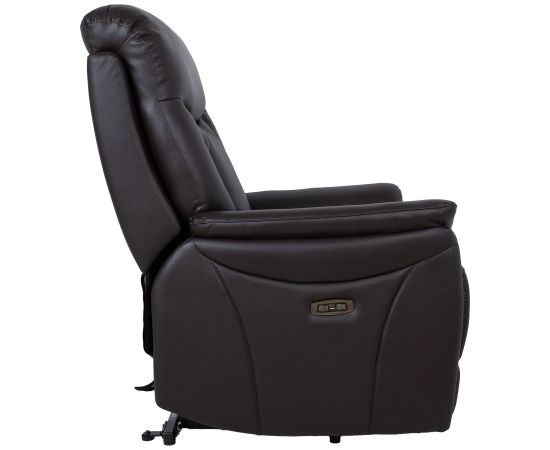 Recline armchair BALDWIN with electric lift mechanism, brown leather
