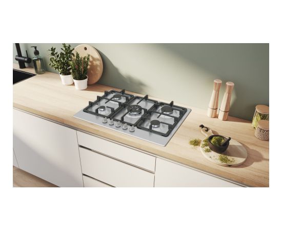 Bosch Serie 4 PGQ7B5K90 hob Stainless steel Built-in 75 cm Gas 5 zone(s)