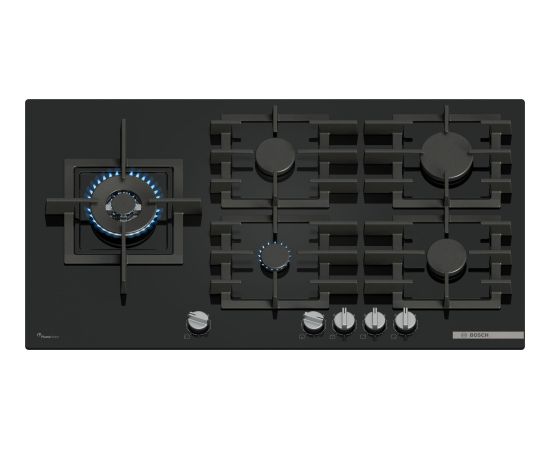 Bosch Serie 6 PPM9A6I40 hob Black Built-in 90 cm Gas 5 zone(s)