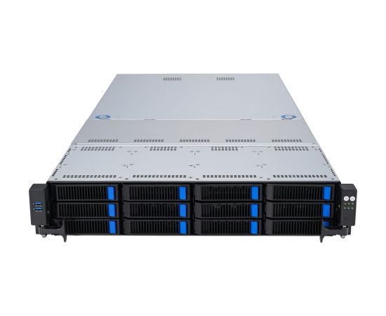 Platforma Asus Rack (2U) RS520A-E12-RS12U AMD Epyc 9004 (12x NVMe, 2xM.2, 2xGPU, 2x1Gbe, IPMI, 1+1 1600W)