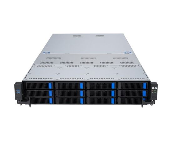 Platforma Asus Rack (2U) RS720A-E12-RS12 AMD Epyc 9004 (8x NVMe, 4x SATA/SAS, 2xM.2, 4xGPU, 2x10Gbe, IPMI, 1+1 2600W)